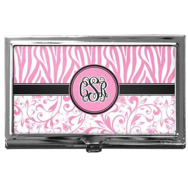 Custom Zebra & Floral Business Card Case