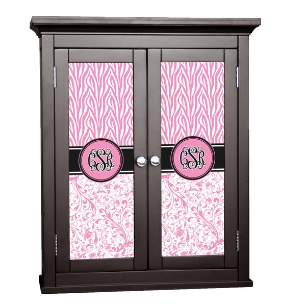 Custom Zebra & Floral Cabinet Decal - Large (Personalized)