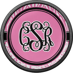 Zebra & Floral Cabinet Knob (Black) (Personalized)