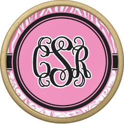 Zebra & Floral Cabinet Knob - Gold (Personalized)