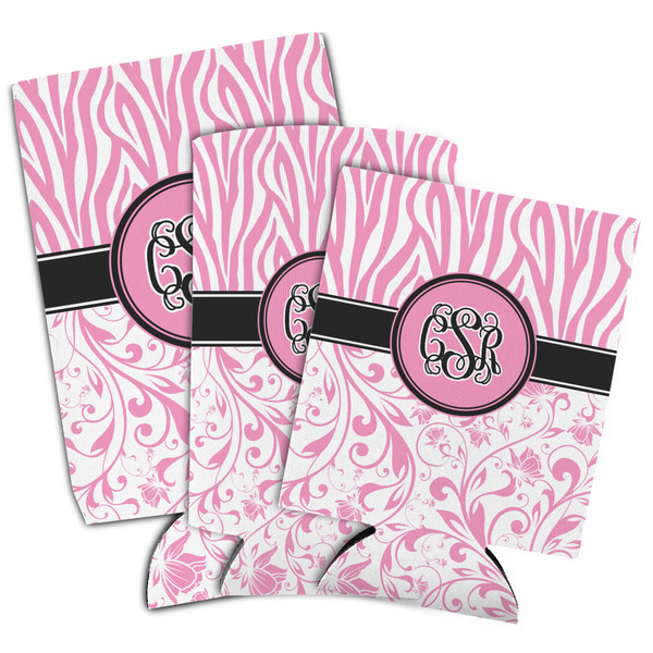 Zebra & Floral Can Coolers - PARENT/MAIN
