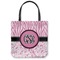 Zebra & Floral Canvas Tote Bag - Small - 13"x13" (Personalized)