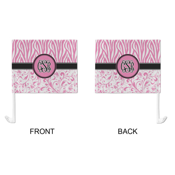 Zebra & Floral Car Flag - Large - APPROVAL