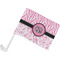 Zebra & Floral Car Flag - Small w/ Monogram