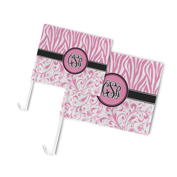 Zebra & Floral Car Flags - PARENT MAIN (both sizes)