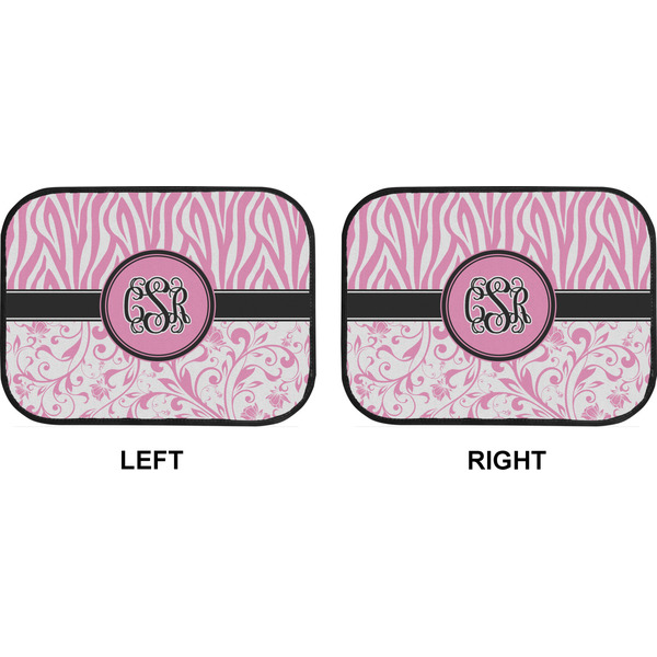 Zebra & Floral Car Floor Mats (Back Seat) (Approval)