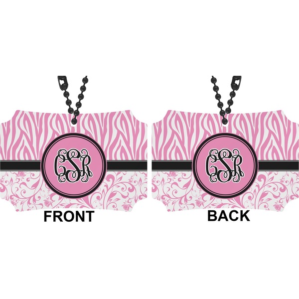 Zebra & Floral Car Ornament - Berlin (Approval)