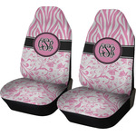 Zebra & Floral Car Seat Covers (Set of Two) (Personalized)