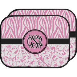 Zebra & Floral Car Floor Mats (Back Seat) (Personalized)