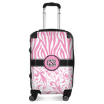 Zebra & Floral Suitcase - 20" Carry On (Personalized)