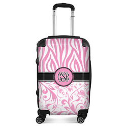 Zebra & Floral Suitcase - 20" Carry On (Personalized)