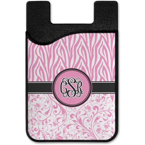 Zebra & Floral Cell Phone Credit Card Holder