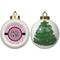 Zebra & Floral Ceramic Christmas Ornament - X-Mas Tree (APPROVAL)