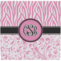 Zebra & Floral Ceramic Tile Hot Pad (Personalized)