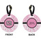 Zebra & Floral Circle Luggage Tag (Front + Back)