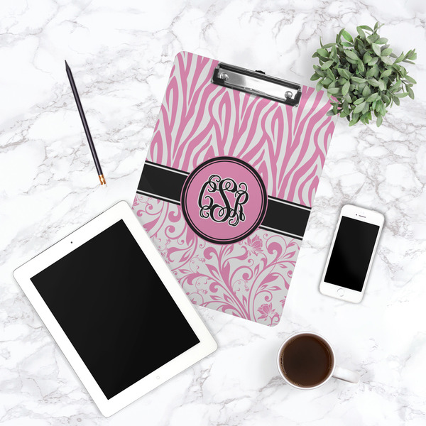 Zebra & Floral Clipboard - Lifestyle Photo