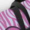 Zebra & Floral Closeup of Tote w/Black Handles