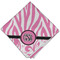 Zebra & Floral Cloth Napkins - Personalized Dinner (Folded Four Corners)
