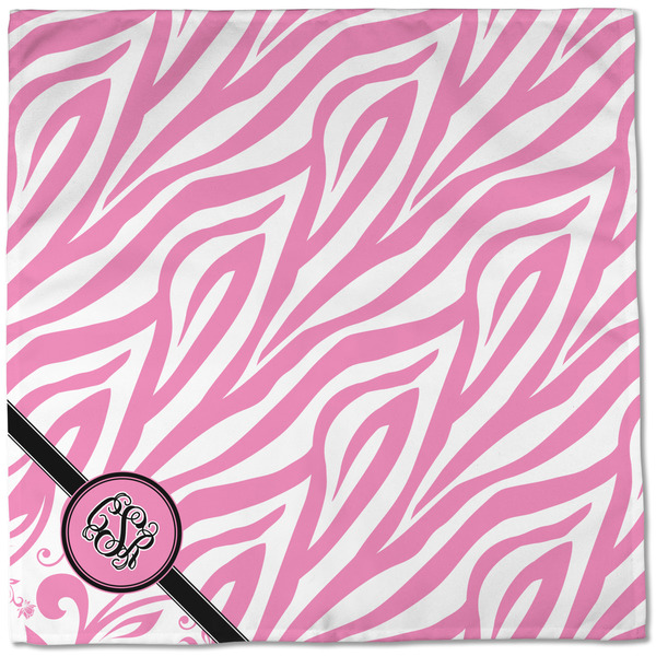 Zebra & Floral Cloth Napkins - Personalized Dinner (Full Open)