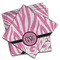 Zebra & Floral Cloth Napkins - Personalized Dinner (PARENT MAIN Set of 4)