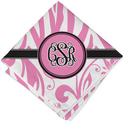 Zebra & Floral Cloth Napkin w/ Monogram