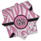 Zebra & Floral Cloth Cocktail Napkins - Set of 4 w/ Monogram