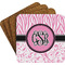 Zebra & Floral Coaster Set (Personalized)