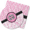 Zebra & Floral Rubber Backed Coaster (Personalized)