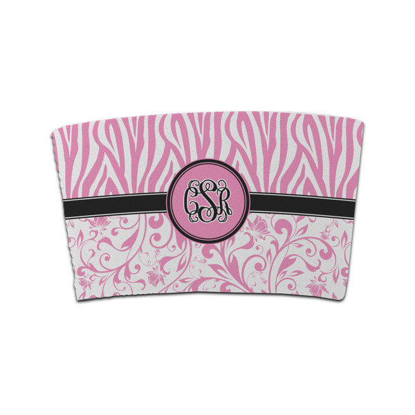 Custom Zebra & Floral Coffee Cup Sleeve (Personalized)