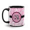 Zebra & Floral Coffee Mug - 11 oz - Black