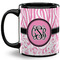 Zebra & Floral Coffee Mug - 11 oz - Full- Black