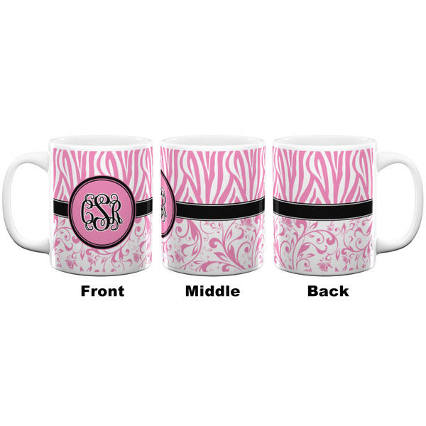 Zebra & Floral Coffee Mug - 11 oz - White APPROVAL