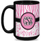 Zebra & Floral 15 Oz Coffee Mug - Black (Personalized)