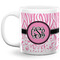 Zebra & Floral 20 Oz Coffee Mug - White (Personalized)