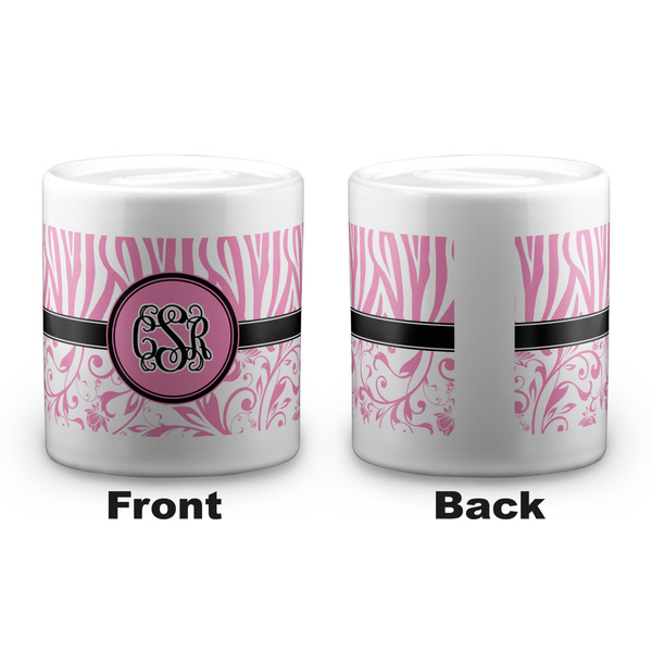 Zebra & Floral Coin Bank - Apvl