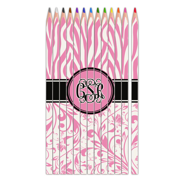 Custom Zebra & Floral Colored Pencils (Personalized)