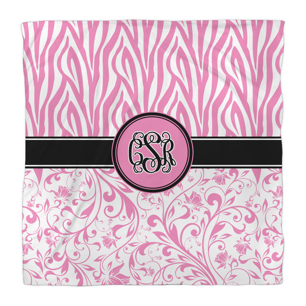 Zebra & Floral Comforter - Queen - Front