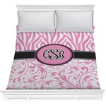 Zebra & Floral Comforter - Full / Queen (Personalized)