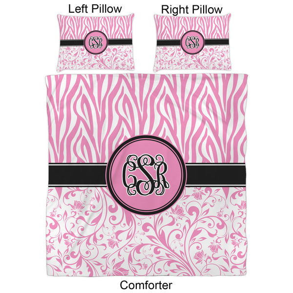 Zebra & Floral Comforter Set - Queen - Approval