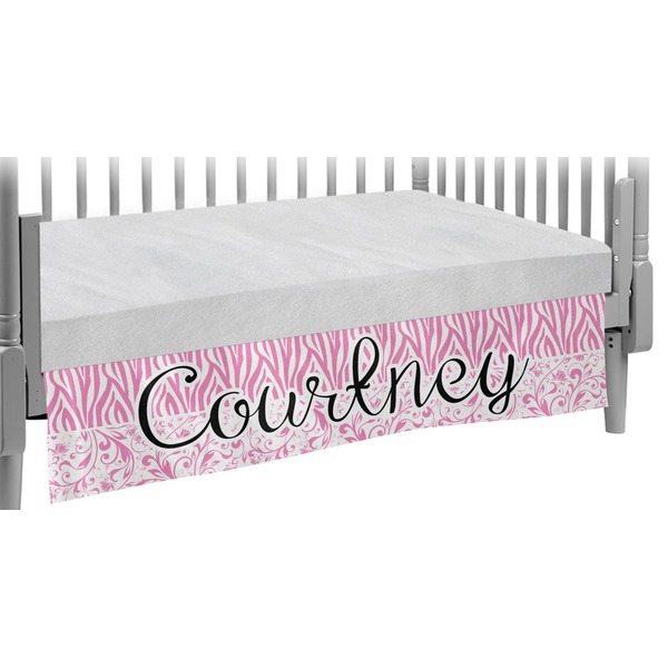 Custom Zebra & Floral Crib Skirt (Personalized)