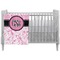 Zebra & Floral Crib Comforter / Quilt (Personalized)