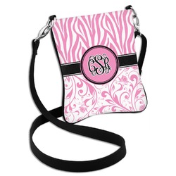 Zebra & Floral Cross Body Bag - Regular (Personalized)
