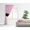 Zebra & Floral Curtain With Window and Rod - in Room Matching Pillow