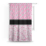 Zebra & Floral Curtain - 50"x84" Panel