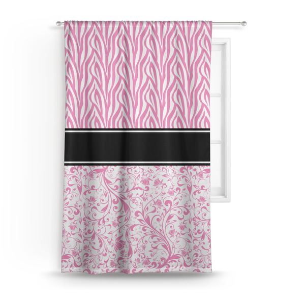 Custom Zebra & Floral Curtain - 50"x84" Panel