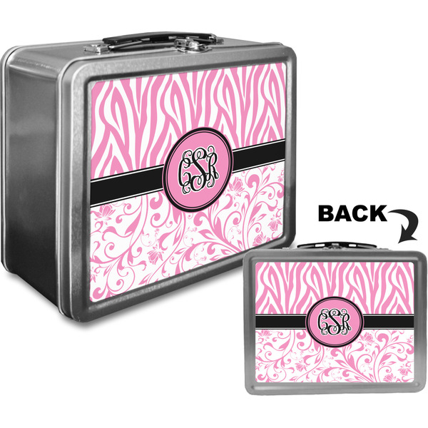 Zebra & Floral Custom Lunch Box / Tin Approval