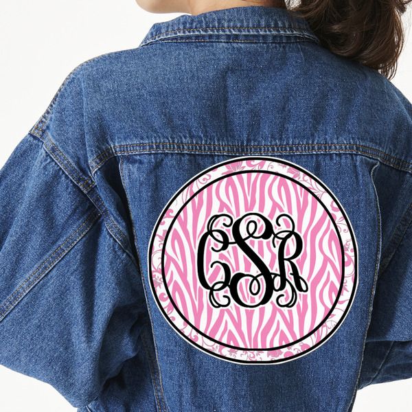 Custom Zebra & Floral Twill Iron On Patch - Custom Shape - 3XL (Personalized)