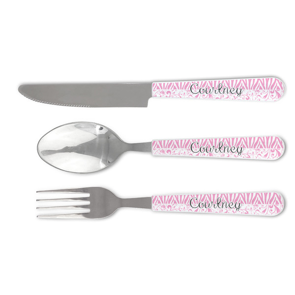 Custom Zebra & Floral Cutlery Set (Personalized)