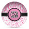 Zebra & Floral DecoPlate Oven and Microwave Safe Plate - Main