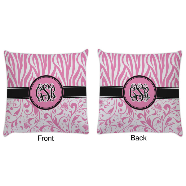 Zebra & Floral Decorative Pillow Case - Approval